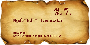 Nyókó Tavaszka névjegykártya